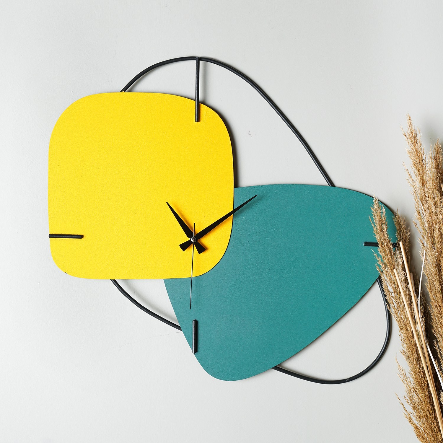 Wallity dzиден часовник 58 см зелено-жолт