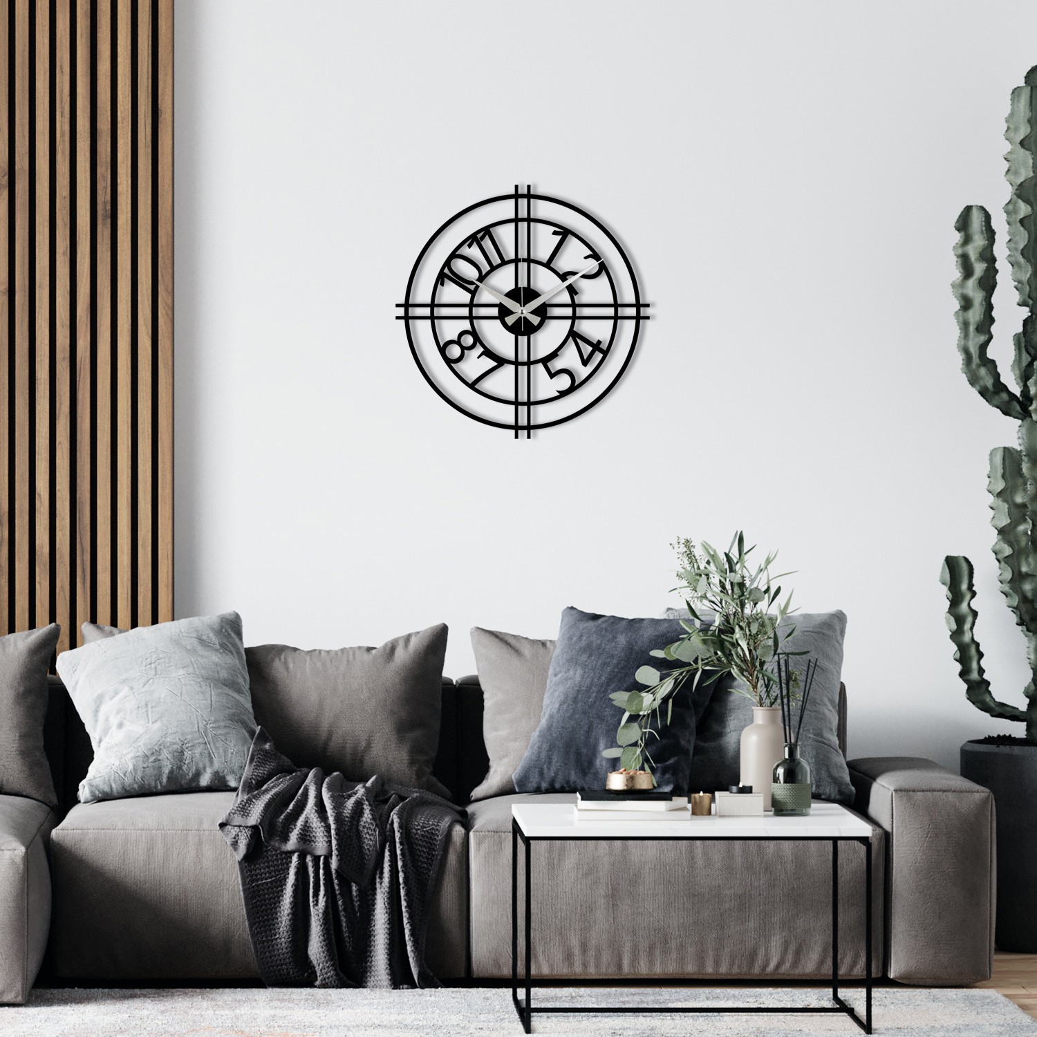 Wallity dzиден часовник 48x48 см црн