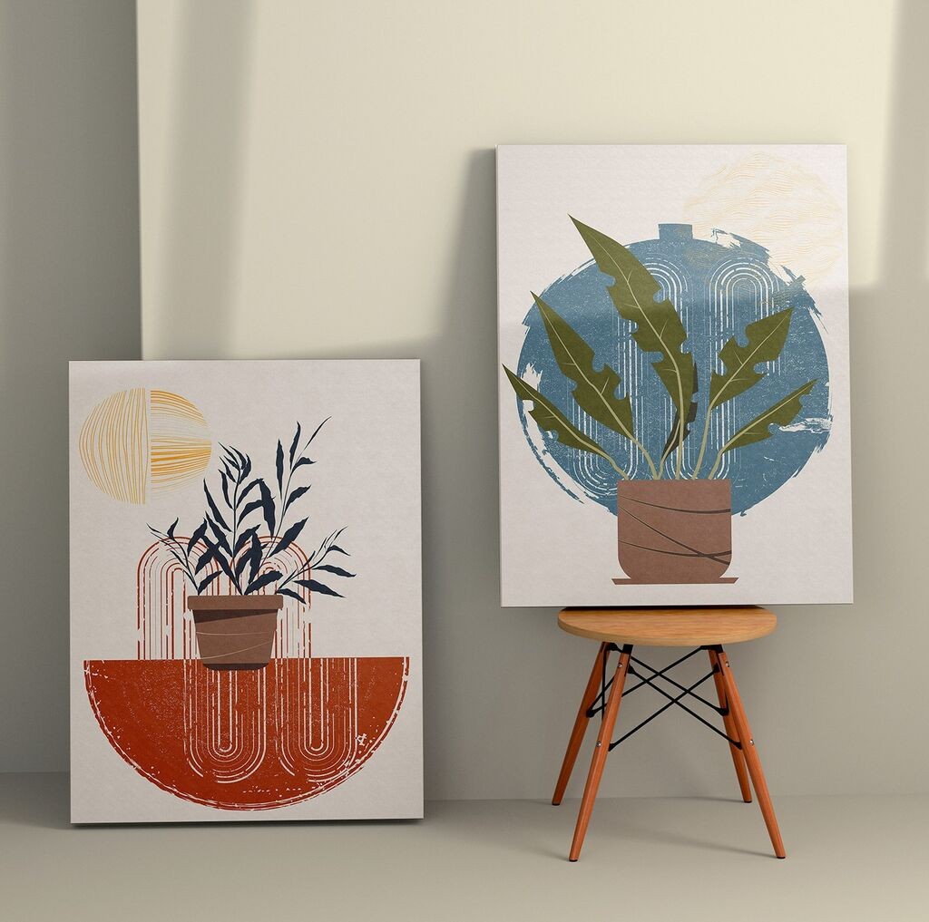 Wallity декорација за dzид 2KNV4358, 70 x 100 см, 2 парчиња