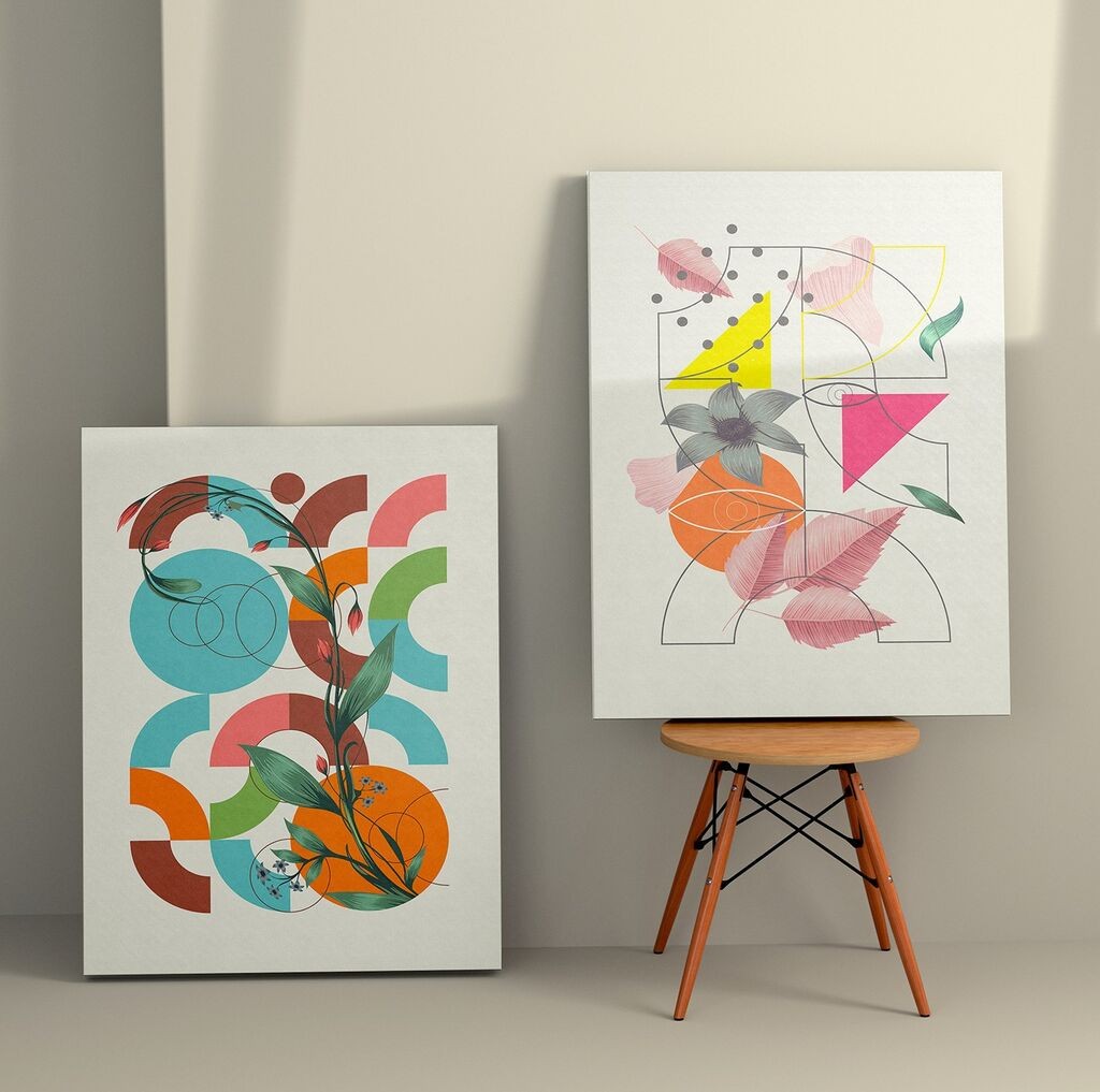 Wallity декорација за dzид 2KNV4283, 50 x 70 см, 2 парчиња