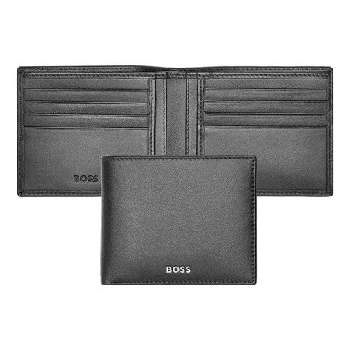 BOSS Паричник, Машки, Кожен, Boss, Classic Smooth, Hlw403A, 11,5*9,5*1,5Цм, Црна