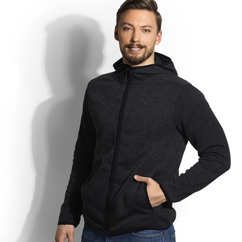 PUBLIK Дуксер, Со Патент И Качулка, Мелиран, Publik, Joker Men, 52.011.10-Xl, Црна