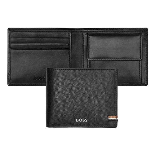 BOSS Паричник, Машки, Кожен, Boss, Iconic, Hlm421A, 11,5*9,5*2Цм, Црна