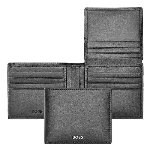 BOSS Паричник, Машки, Кожен, Boss, Classic Smooth, Hly403A, 11,5*9,5*2Цм, Црна