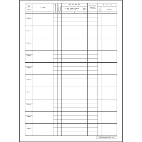 Деловодник 100 листа