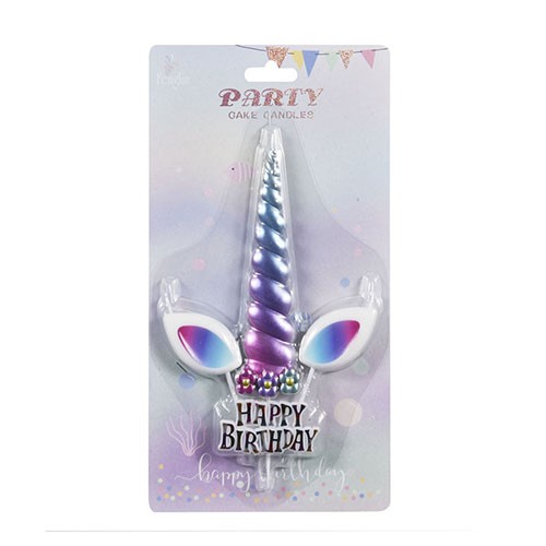 STATOVAC Роденденска свеќа, Еднорог, Fun Party, 710343, Пастел