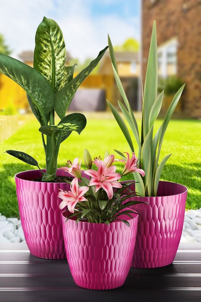 Комплет вазни Aberto Design DSNSKS-3-1, 3 парчиња, виолетова