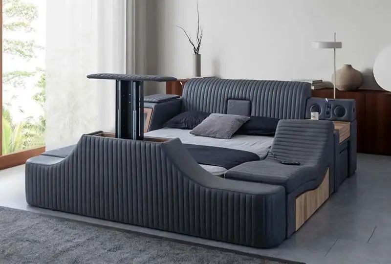 Hanah Home Sunshine Smart подлога за кревет, 250 x 100 x 290 см, црна