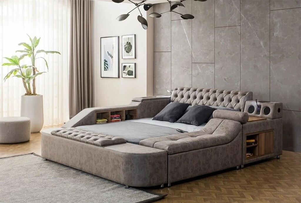 Подлога за кревет Hanah Home Dorwell Smart, 250 x 100 x 290 см, кафеава