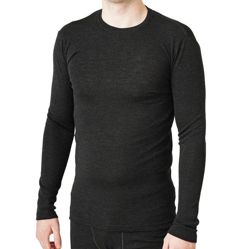 Машка маица Copperminer, со долги ракави, црна