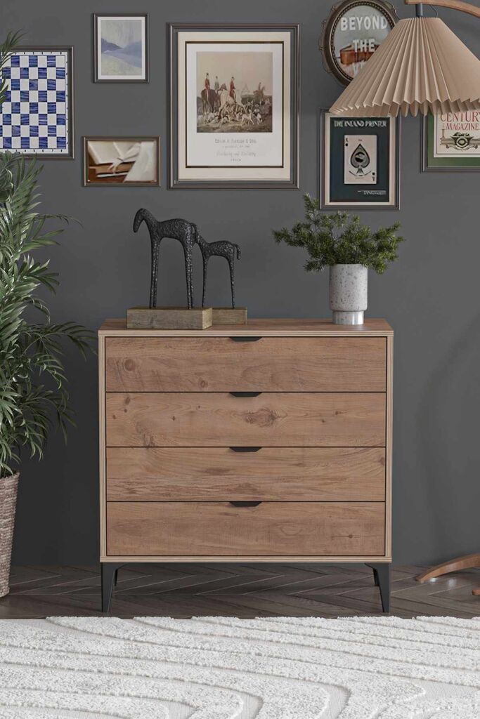 Комода Hanah Home Arden 4, 90 x 88 x 40 см, бор