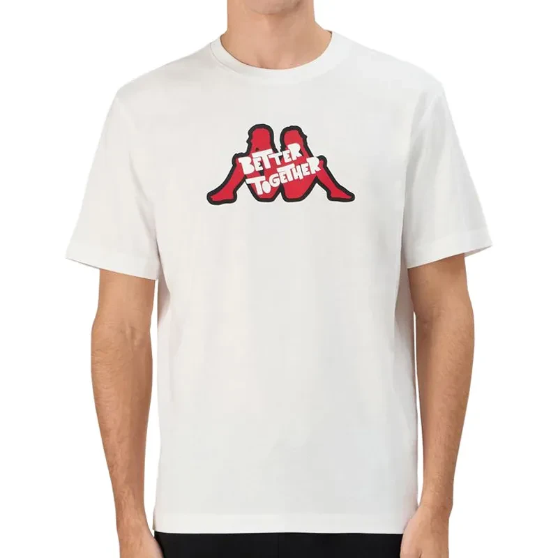 Машка маица Kappa со лого Ghetto, бела