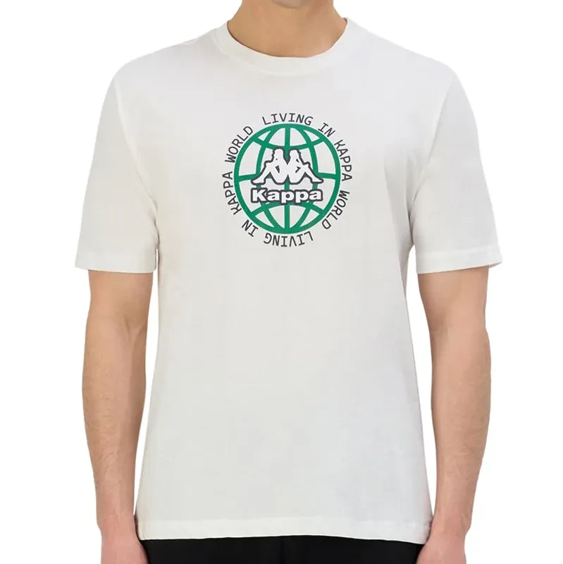 Машка маица Kappa со логото Gunno, бела