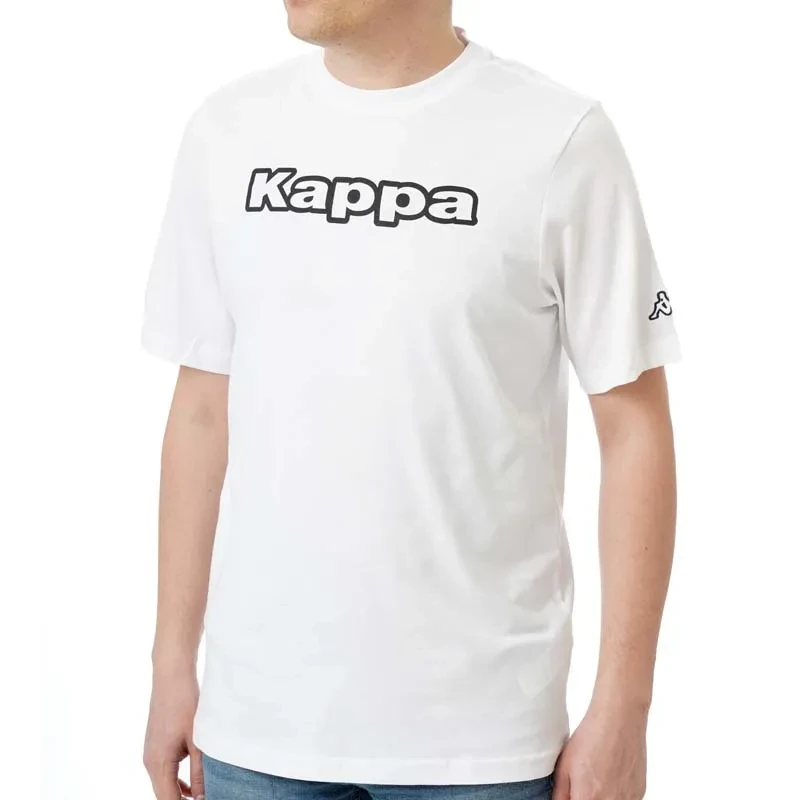 Машка маица Kappa со логото Froman, бела