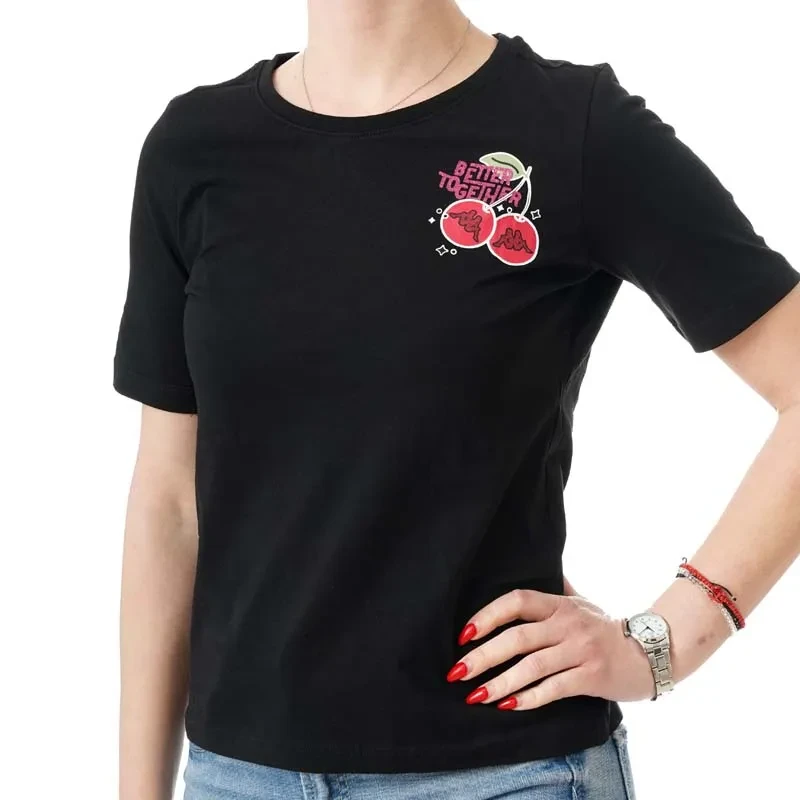 Женска маица Kappa со логото Gertu, бела