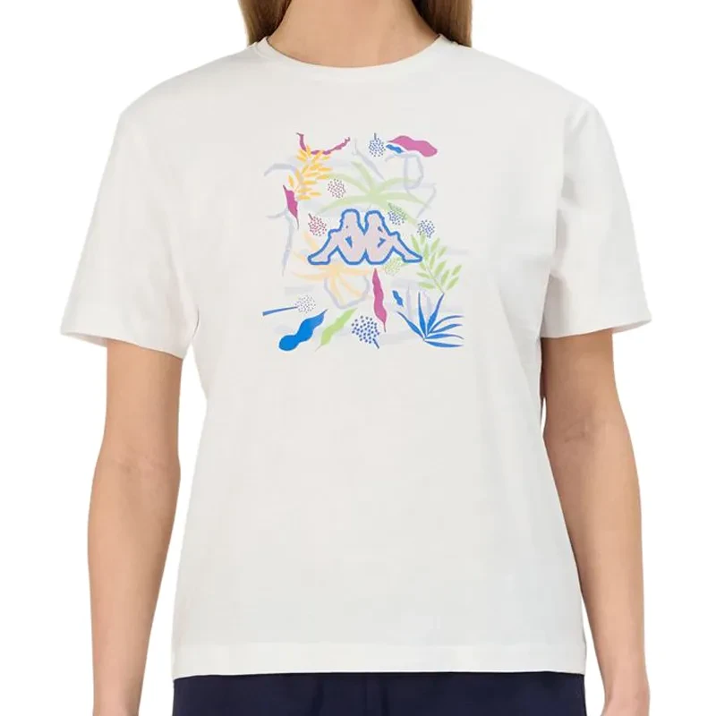 Женска маица Kappa со логото Gamino, бела