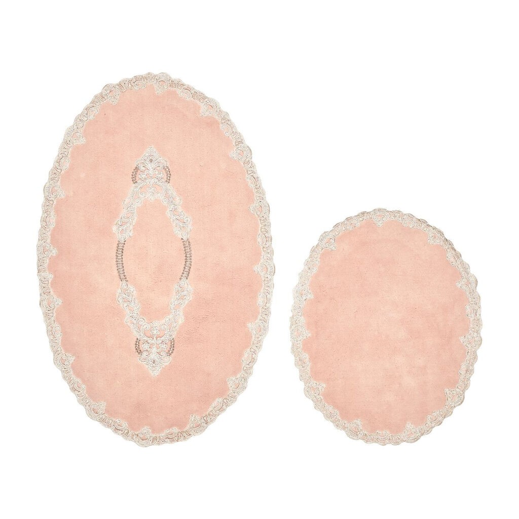 Комплет теписи за бања L'essentiel Maison Zumra, 2 парчиња, 50x60 см и 60x100 см, боја во прав