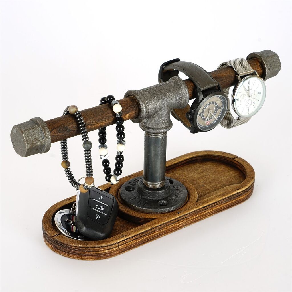 Држач за часовник Aberto Design BORURAF266, 30x15x9 см, кафеава