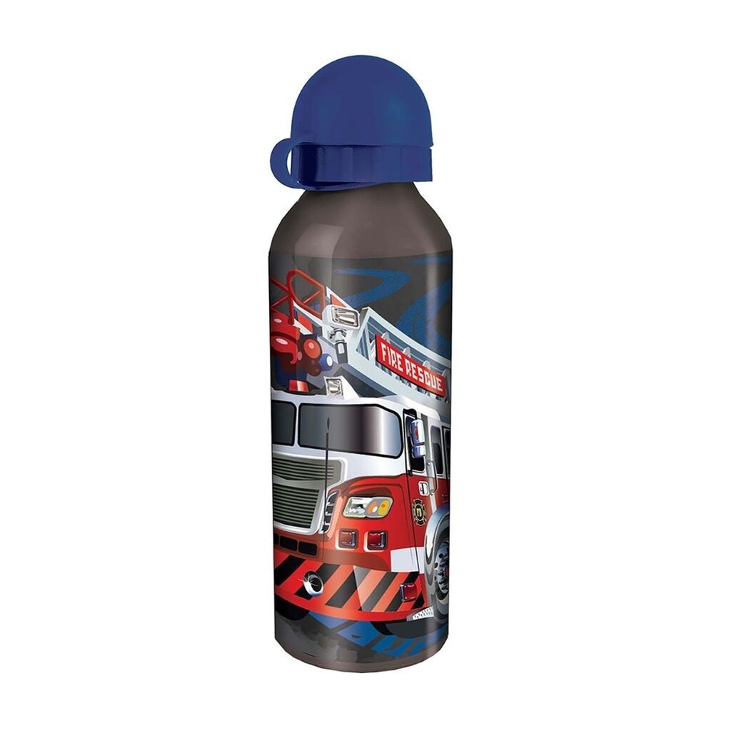S-Cool детско шише за противпожарен камион, алуминиумско, 500 мл, црно