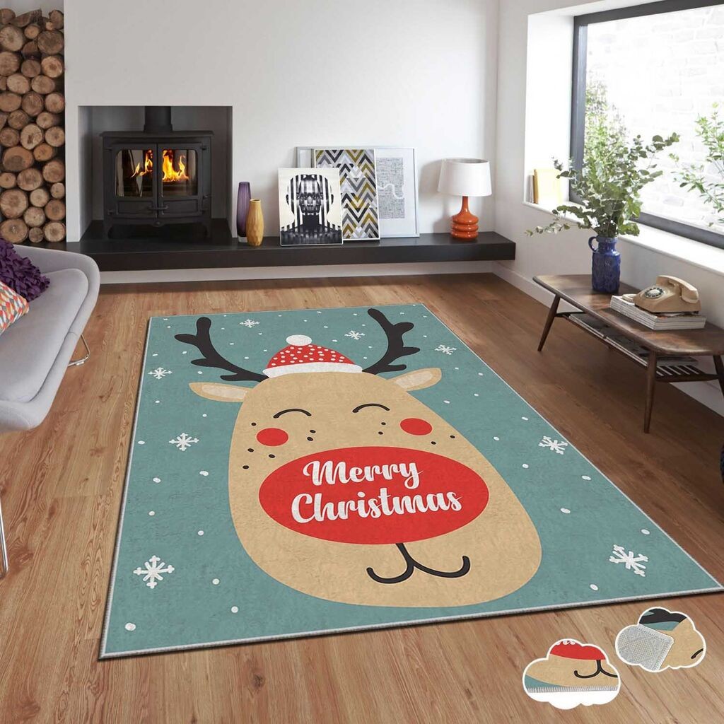 Тепих Conceptum Hypnose со новогодишни мотиви Asr-Crpt-87, правоаголен, 120x180 см, шарен