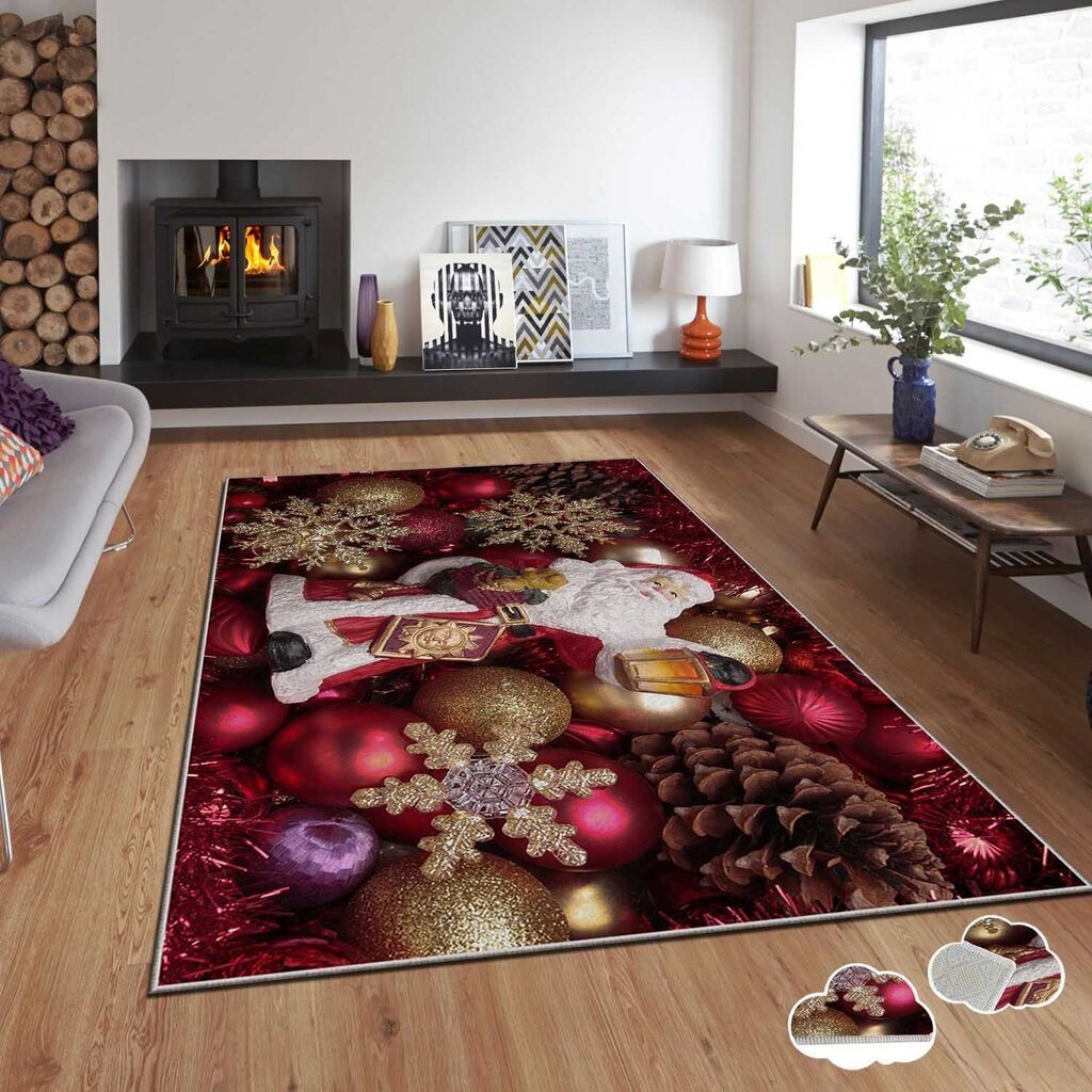 Тепих Conceptum Hypnose со новогодишни мотиви Asr-Crpt-24, правоаголен, 80x140 см, шарен