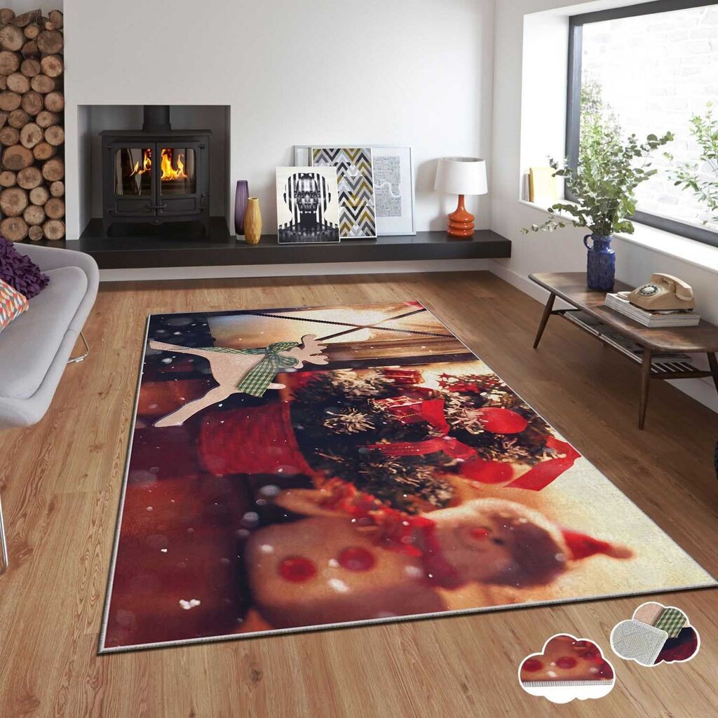 Тепих Conceptum Hypnose со новогодишни мотиви Asr-Crpt-26, правоаголен, 120x180 см, шарен