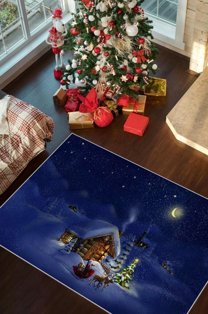 Тепих Conceptum Hypnose со новогодишни мотиви Chr_5, правоаголен, 80x140 см, шарен