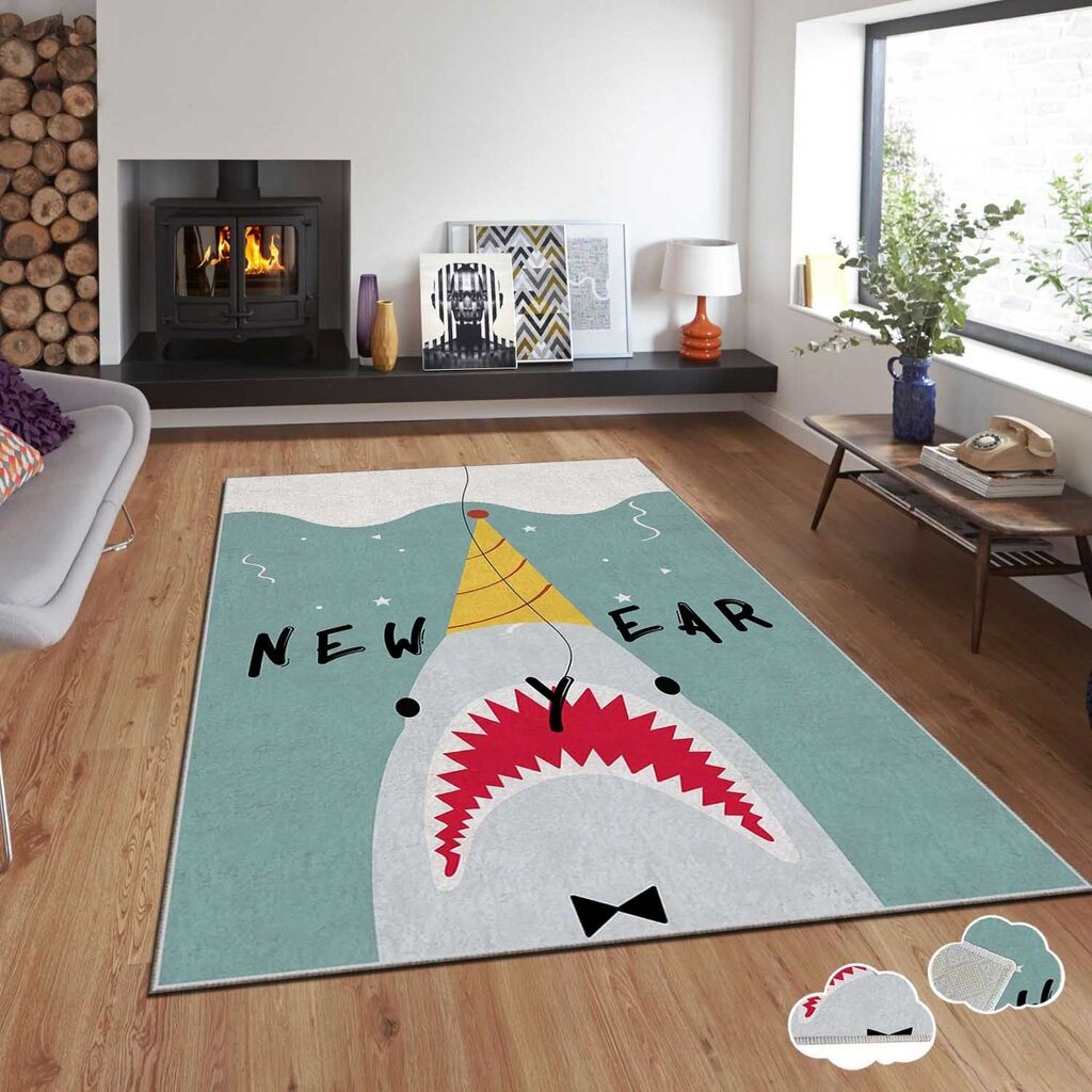 Тепих Conceptum Hypnose со новогодишни мотиви Asr-Crpt-16, правоаголен, 80x140 см, шарен