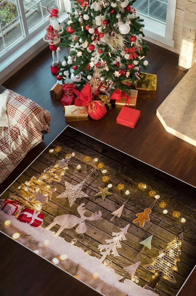 Тепих Conceptum Hypnose со новогодишни мотиви Chr_16, правоаголен, 80x140 см, шарен