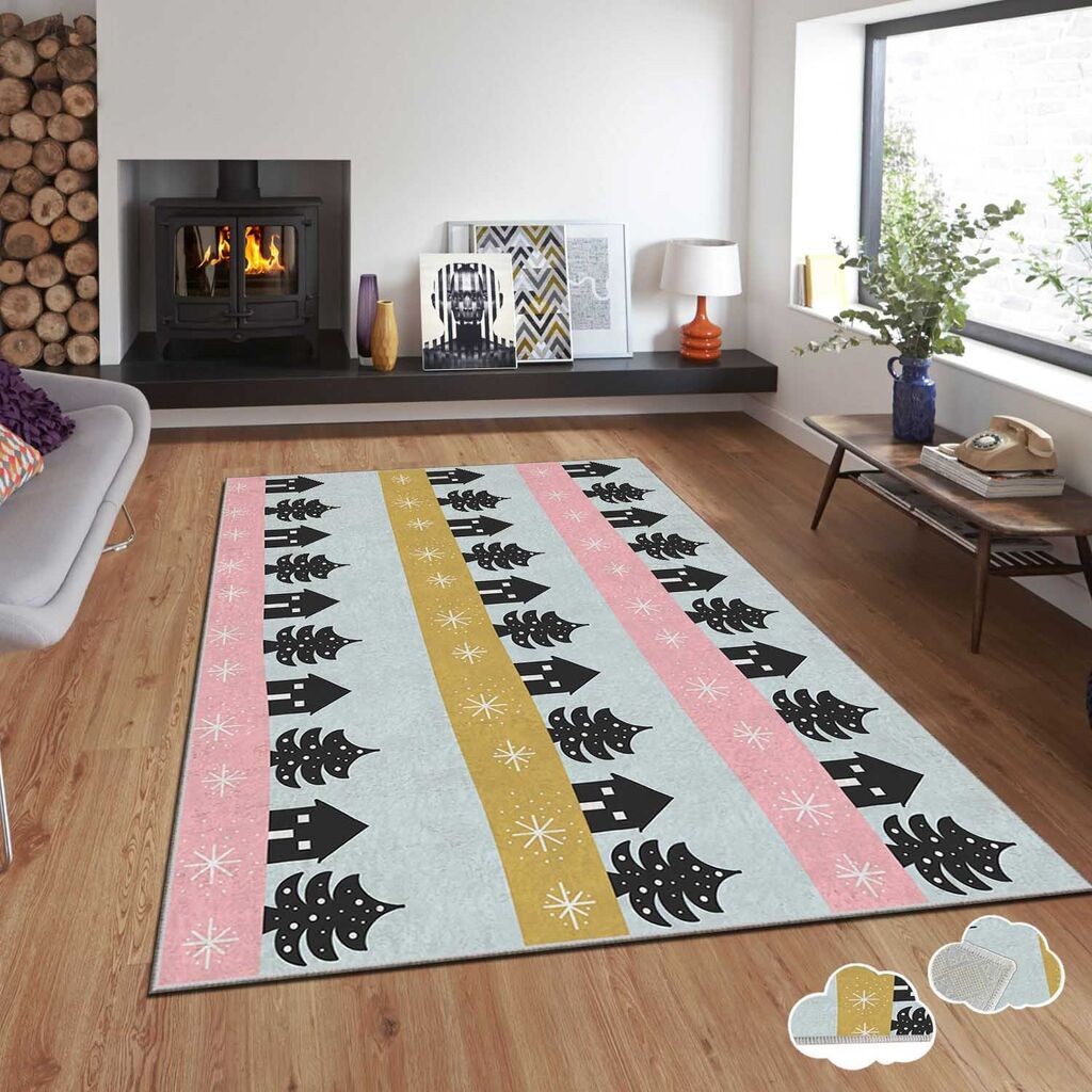 Тепих Conceptum Hypnose со новогодишни мотиви Asr-Crpt-36, правоаголен, 140x220 см, шарен