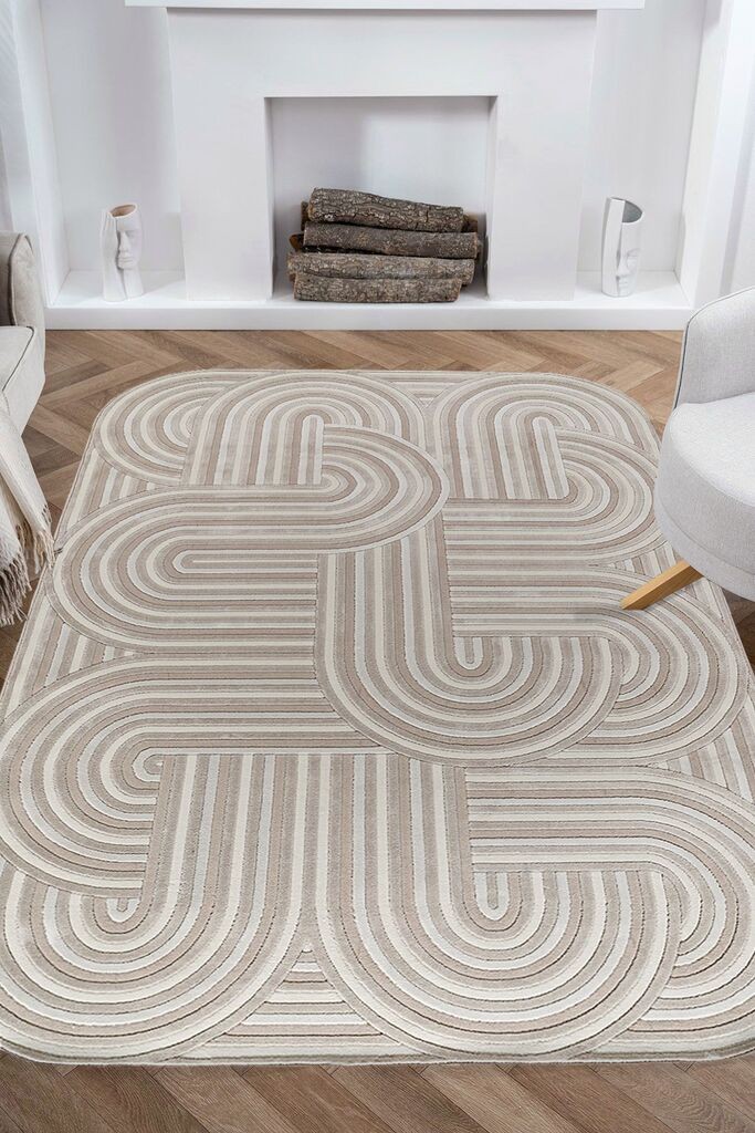 Conceptum Hypnose Rug Amorf-Ar005, правоаголен, 120x180 cm, крем-беж