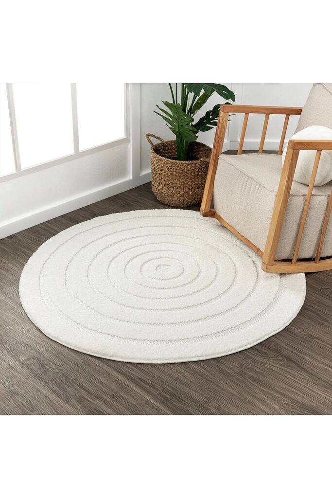 Тепих Conceptum Hypnose 0642A, тркалезен, 150x150 cm, беж