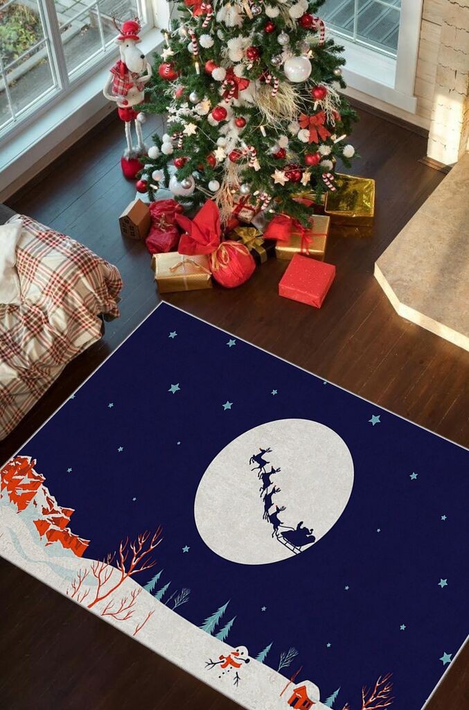 Тепих Conceptum Hypnose со новогодишни мотиви Chr_6, правоаголен, 80x140 см, шарен