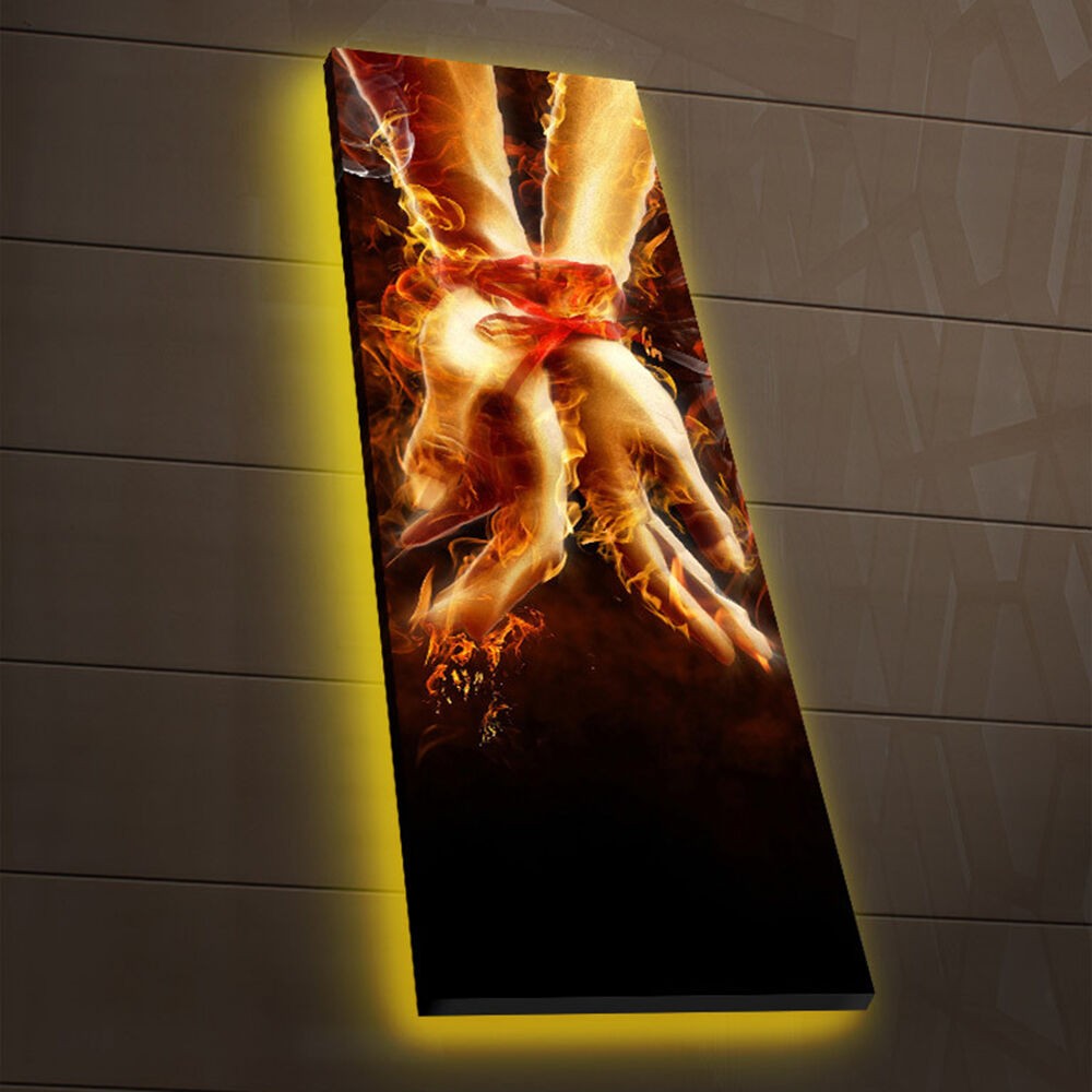 Wallity Слика со LED Осветлување 4570DACTBURN-008, 45x70 cm