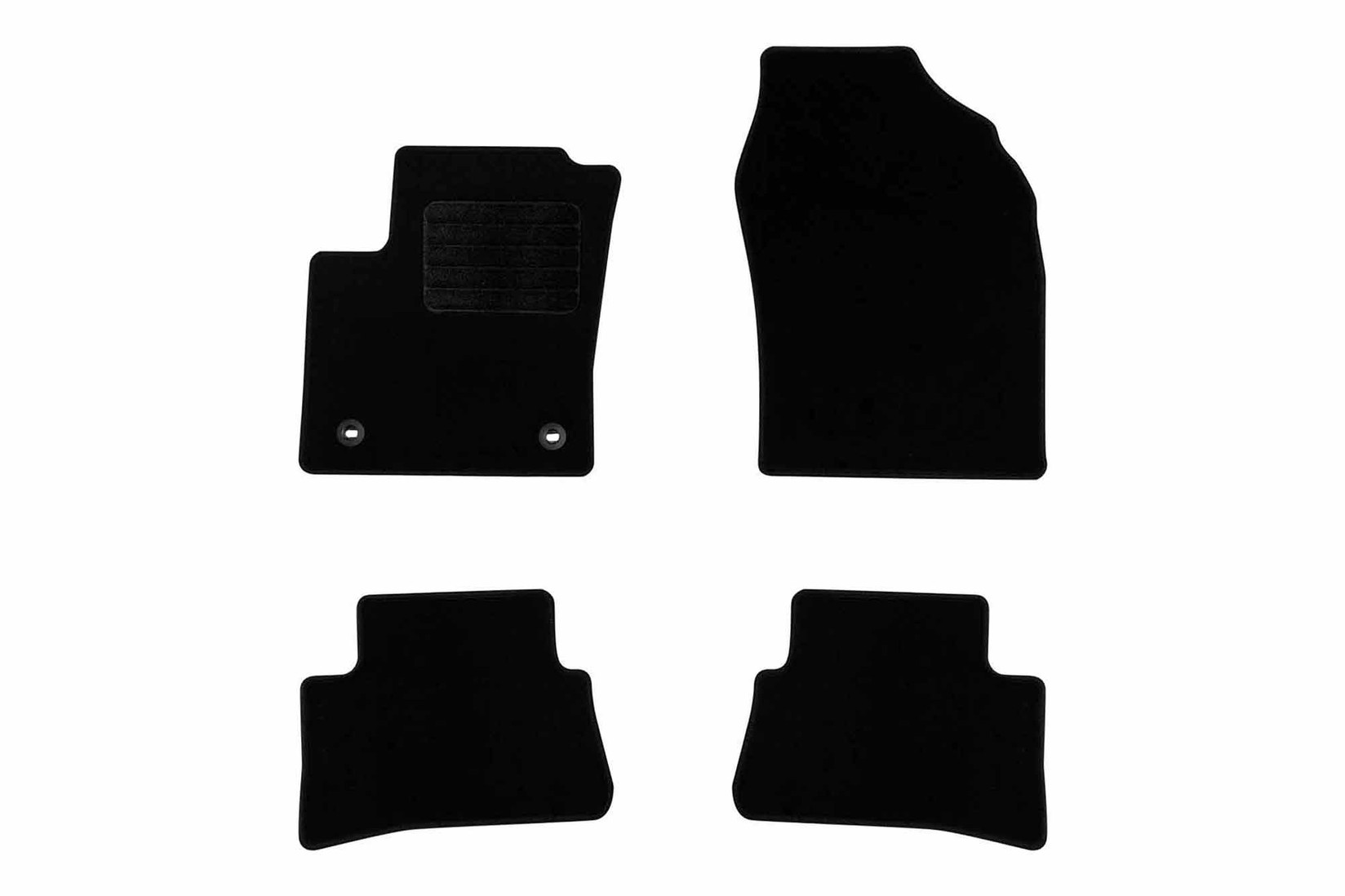 RIGUM Платнени патосници за Toyota C-HR по 2016 г., 4 дела, црни