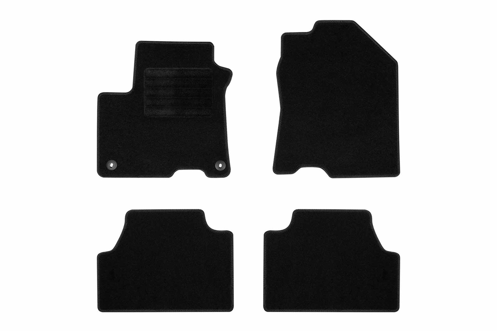 RIGUM Платнени патосници за Hyundai Kona Electric 2018-2023, 4 дела, црни