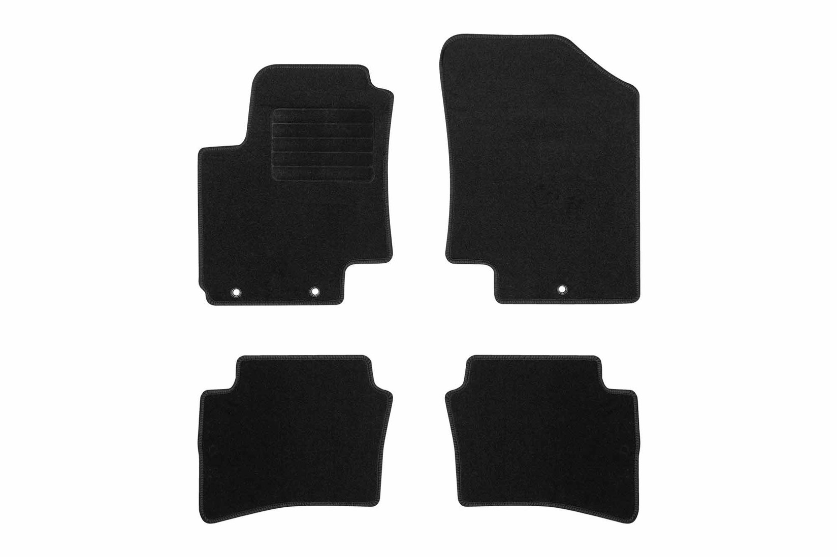 RIGUM Платнени патосници за Hyundai I20 2008-2014, 4 дела, црни