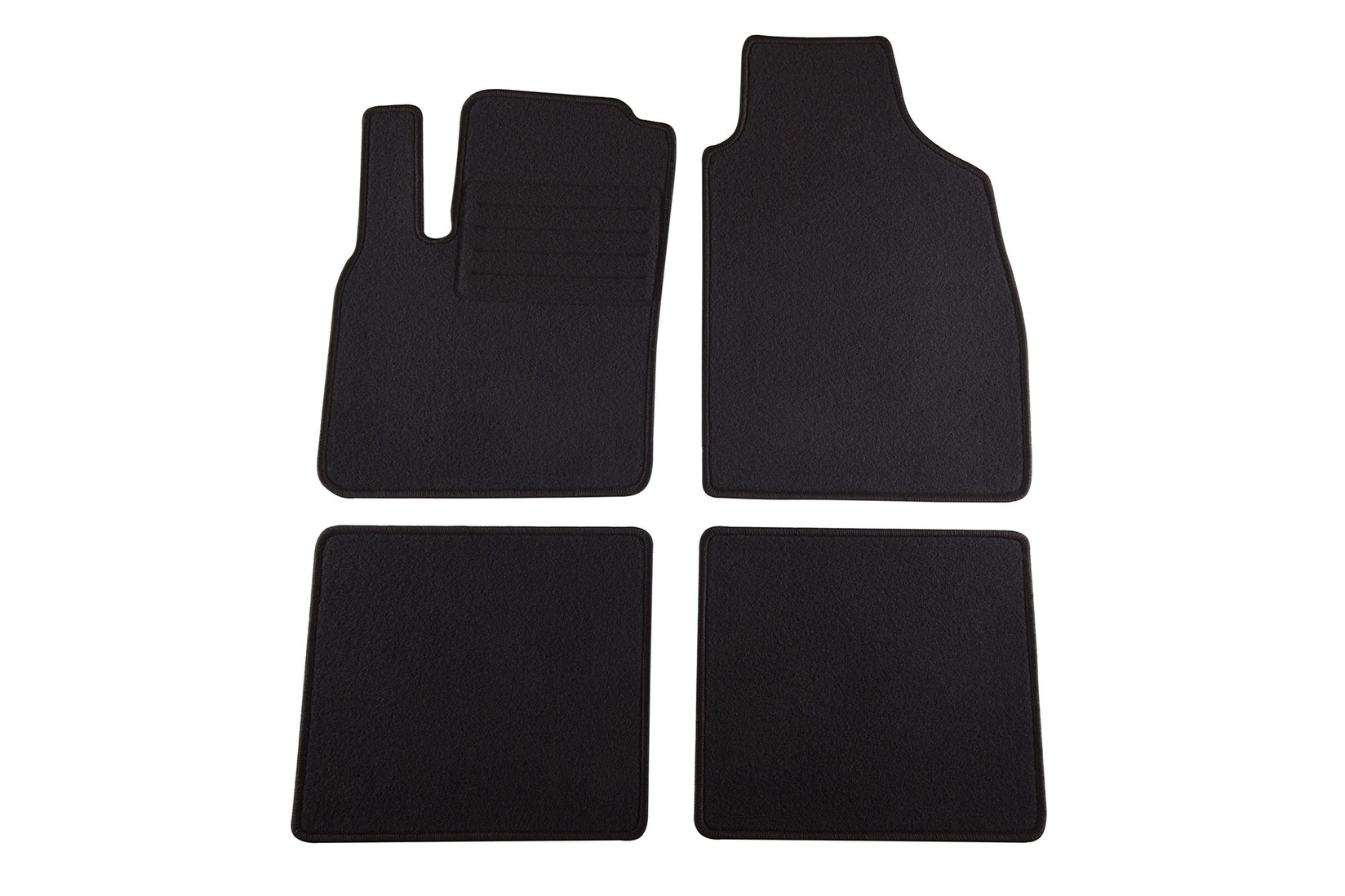 PETEX Платнени патосници за FIAT Panda 08/2003-01/2012/Panda Класик 02/2012 => 4 делови црни (KL02) Rex материјал