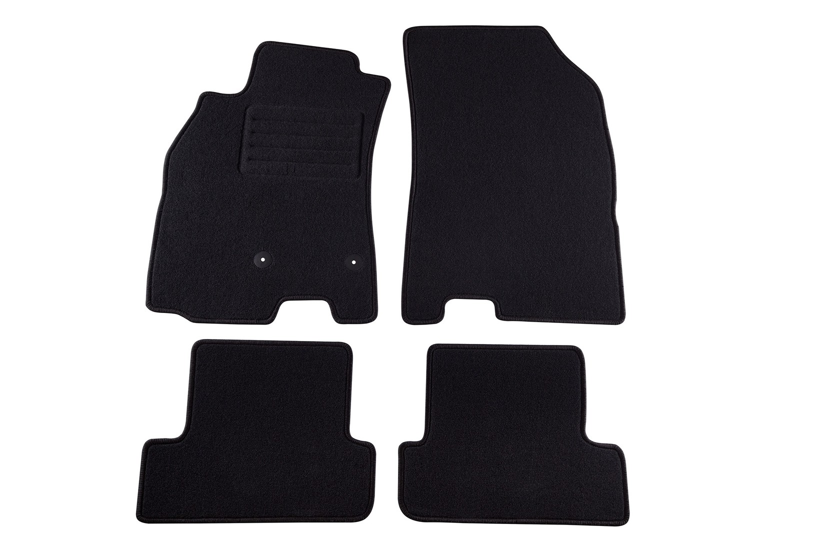 PETEX Платнени патосници за Renault Megane III 2008 =>/Megane Coupe 02/2009 => 4 делови црни (B142) Rex материјал