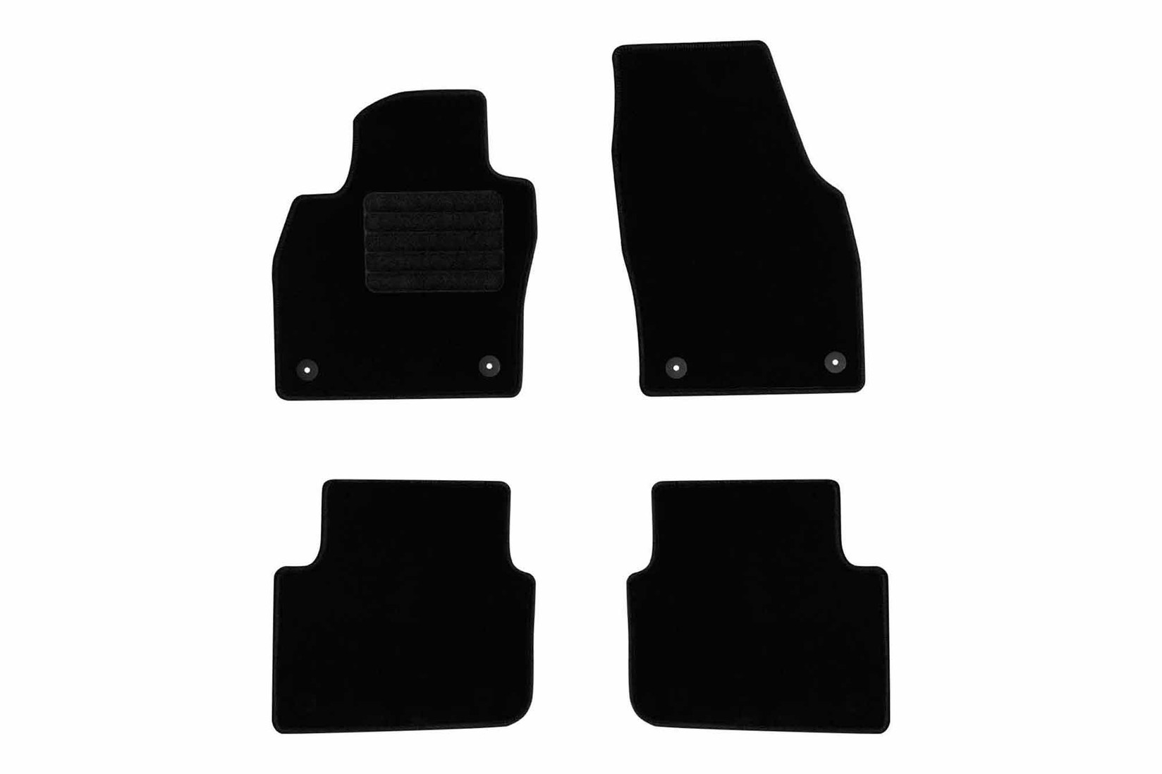 RIGUM Платнени патосници за Skoda Kamiq по 2019 г., 4 дела, црни