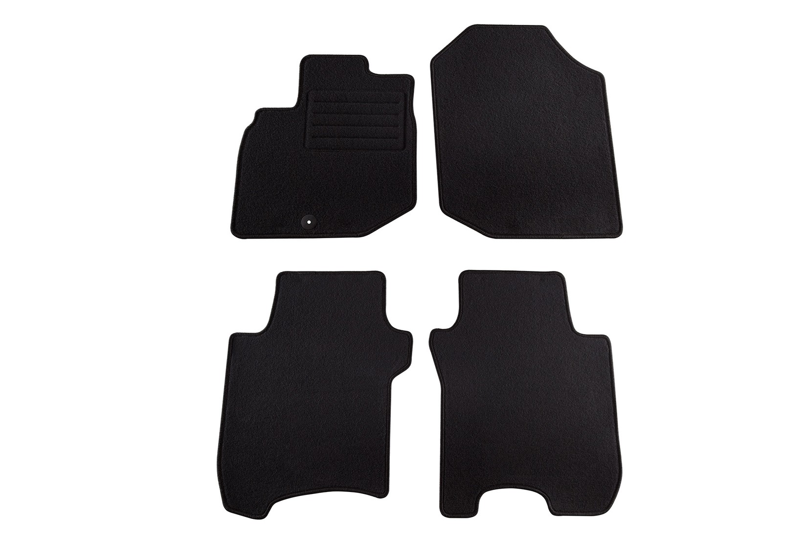 PETEX Платнени патосници за Honda Jazz 11/2008 => 4 делови црни (B01E1U) Rex материјал