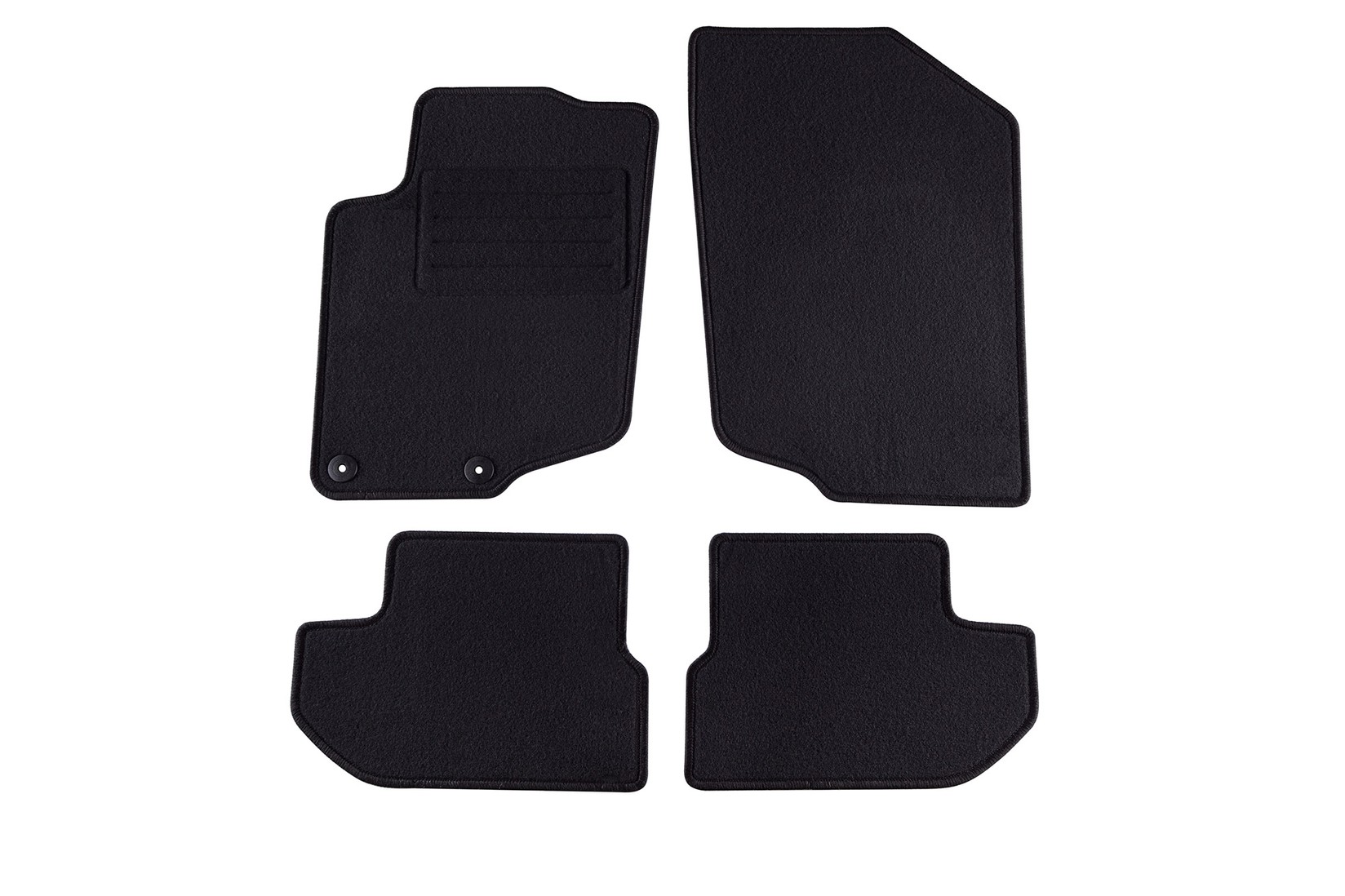 PETEX Платнени патосници за Peugeot 207 CC 02/2007 => 4 делови црни (B042) Rex материјал