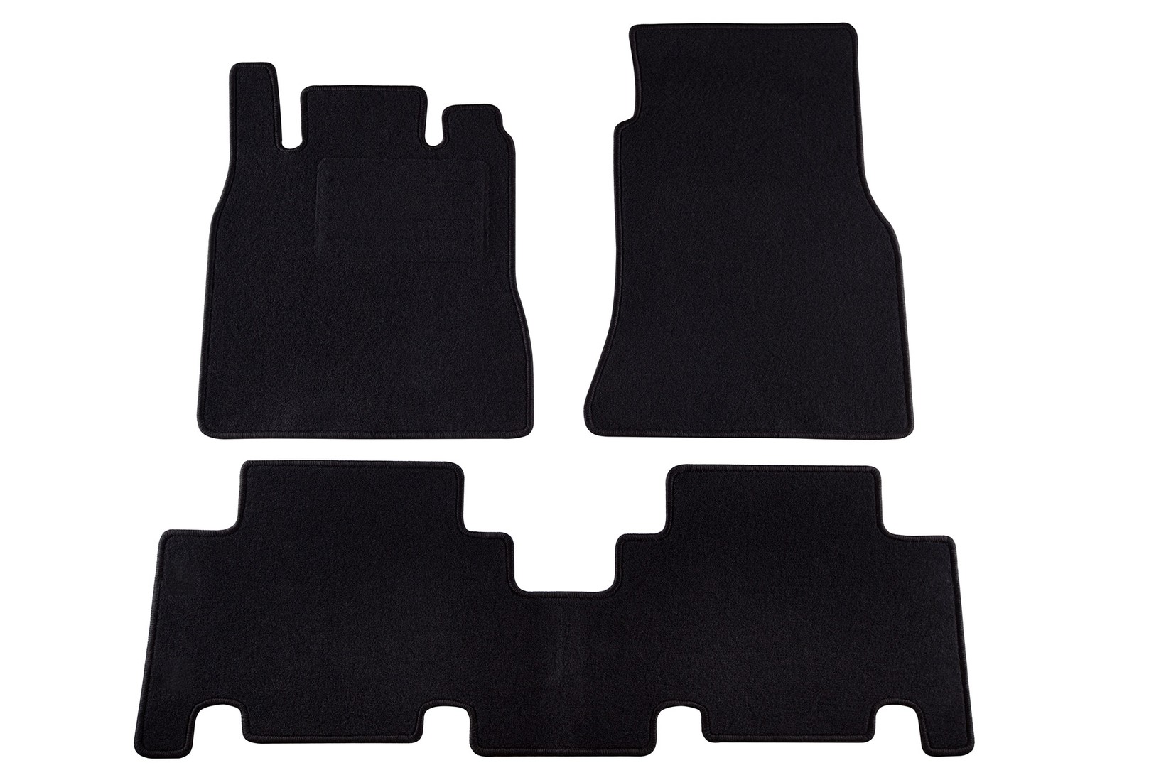 PETEX Платнени патосници за Mercedes А класа W168 A140-A190 03/2001-08/2004 3 делови црни (KL02) Rex материјал