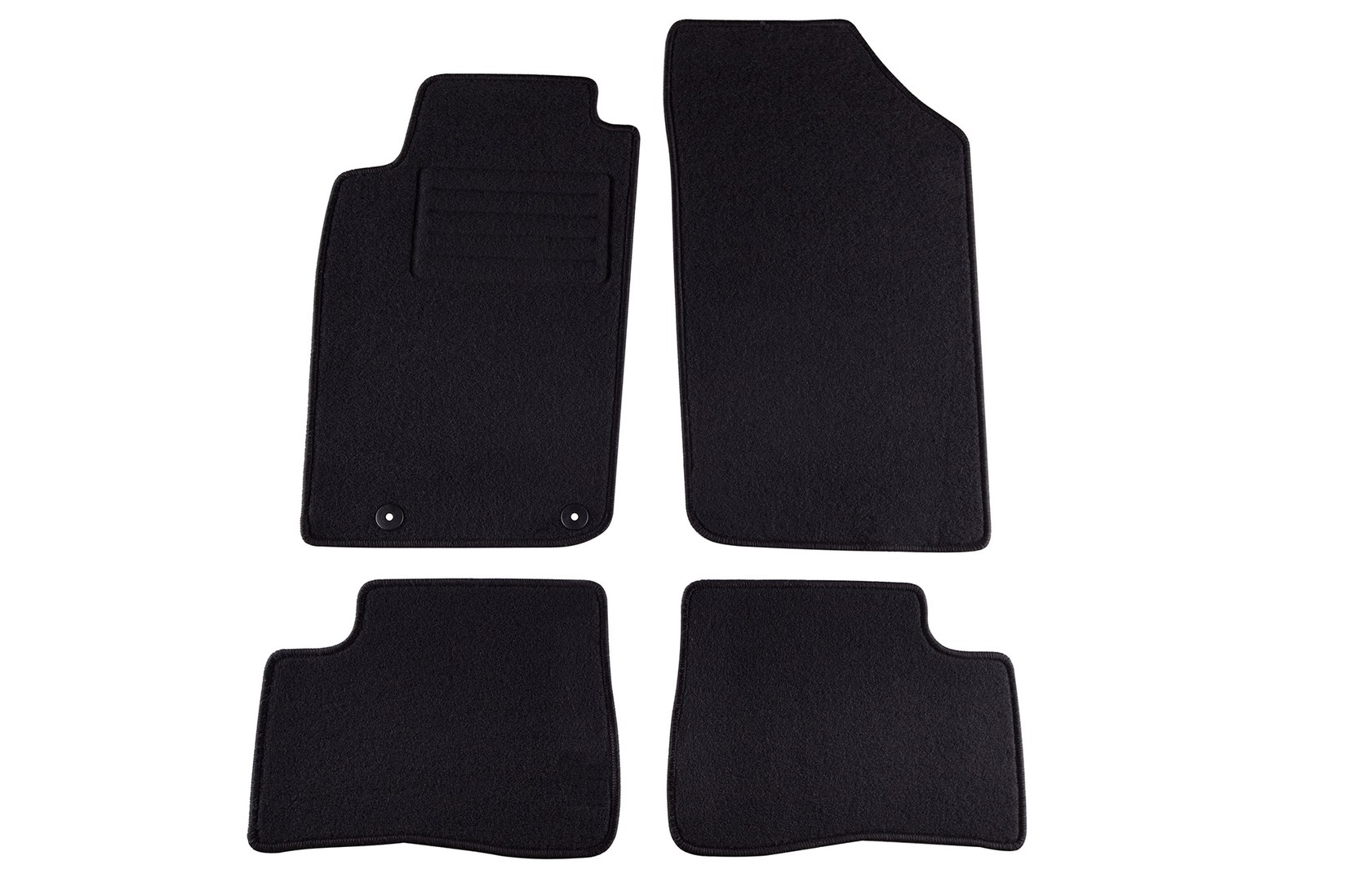 PETEX Платнени патосници за Peugeot 206+ 04/2009 => 4 делови црни (B042) Rex материјал