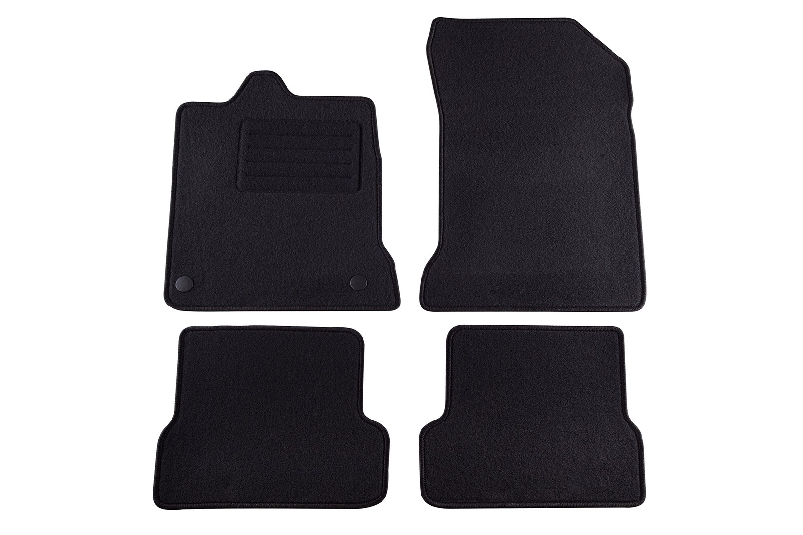 PETEX Платнени патосници за Renault Laguna Coupe 11/2008 => 4 делови црни (B142) Rex материјал