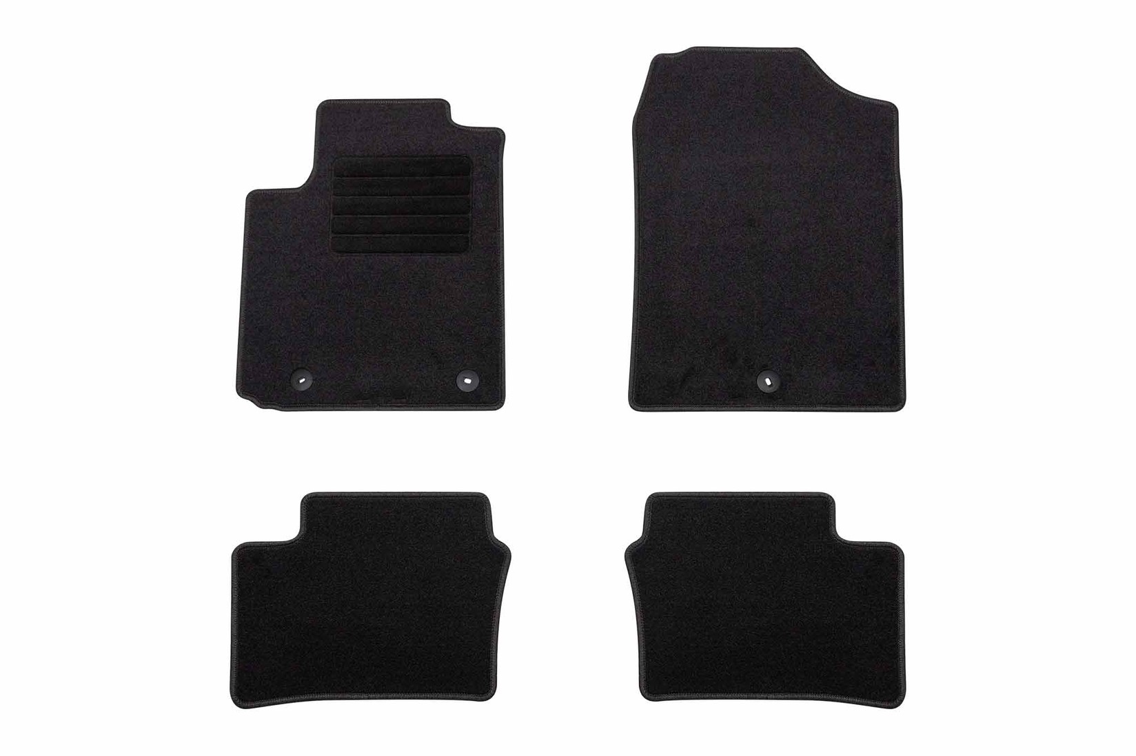 RIGUM Платнени патосници за KIA Picanto по 2017 г., 4 дела, црни