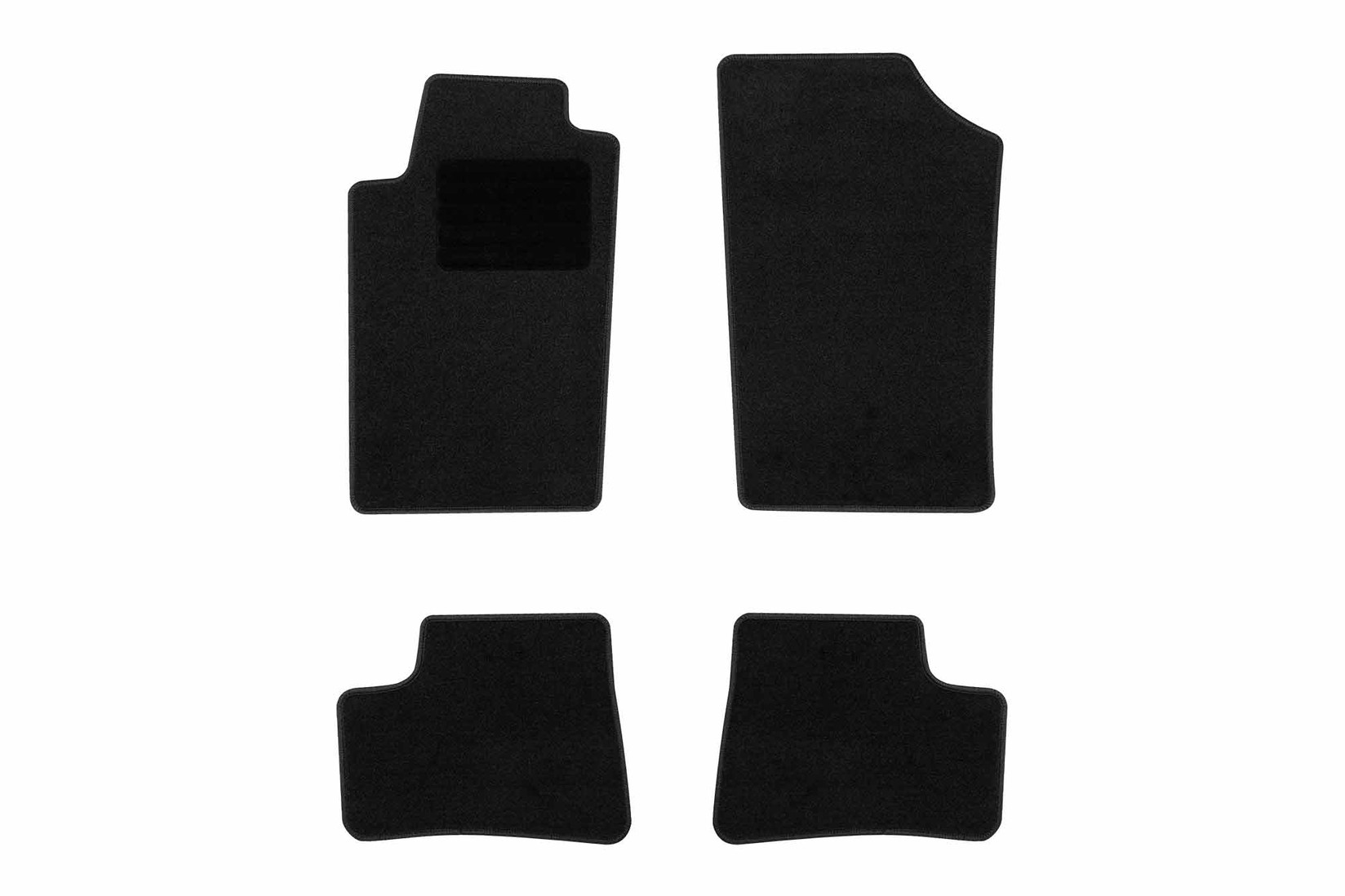 RIGUM Платнени патосници за Peugeot 206 2000-2007, 4 дела, црни