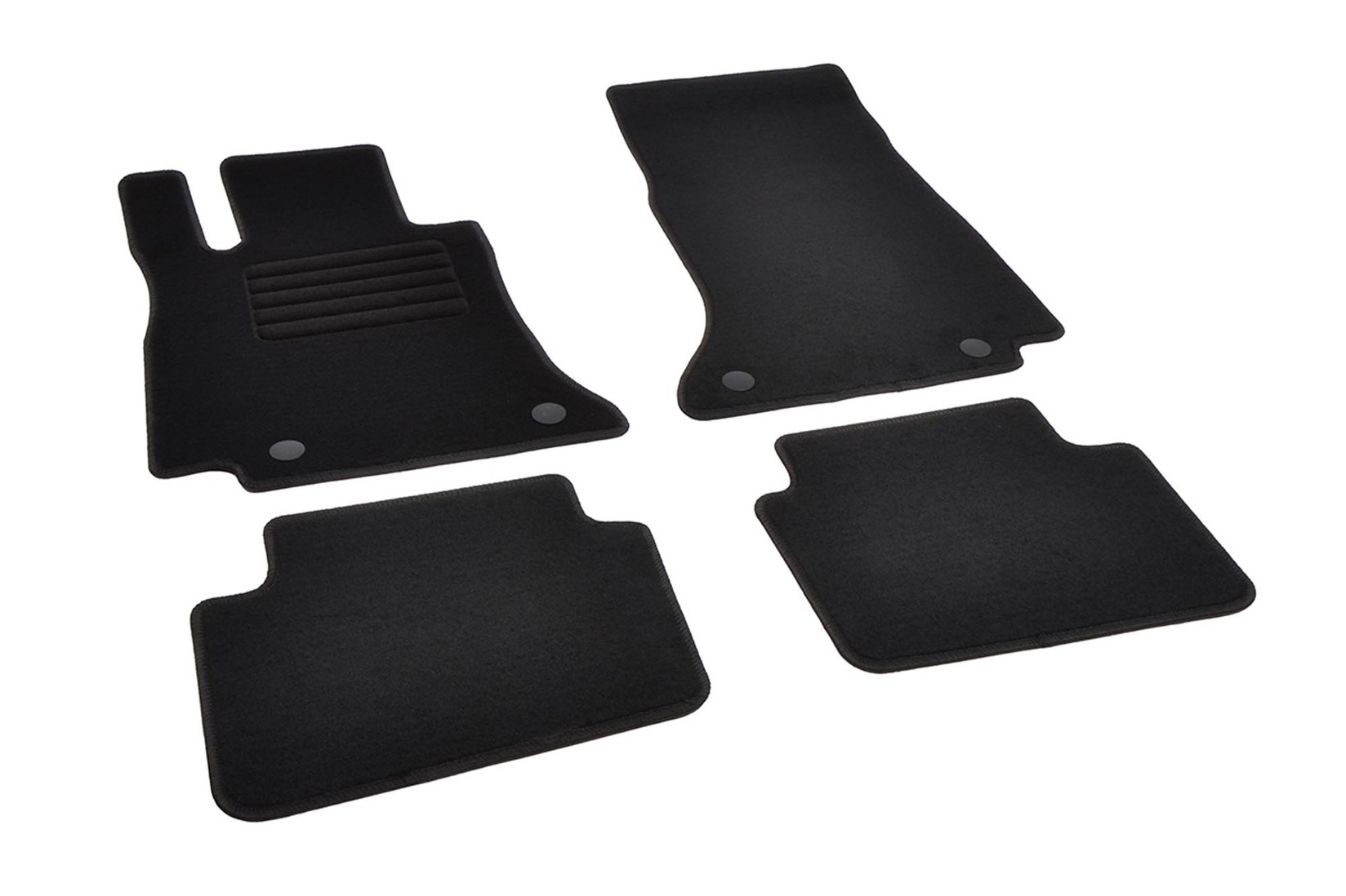 RIGUM Платнени патосници за Mercedes C класа W206 по 2021 г., 4 дела, црни