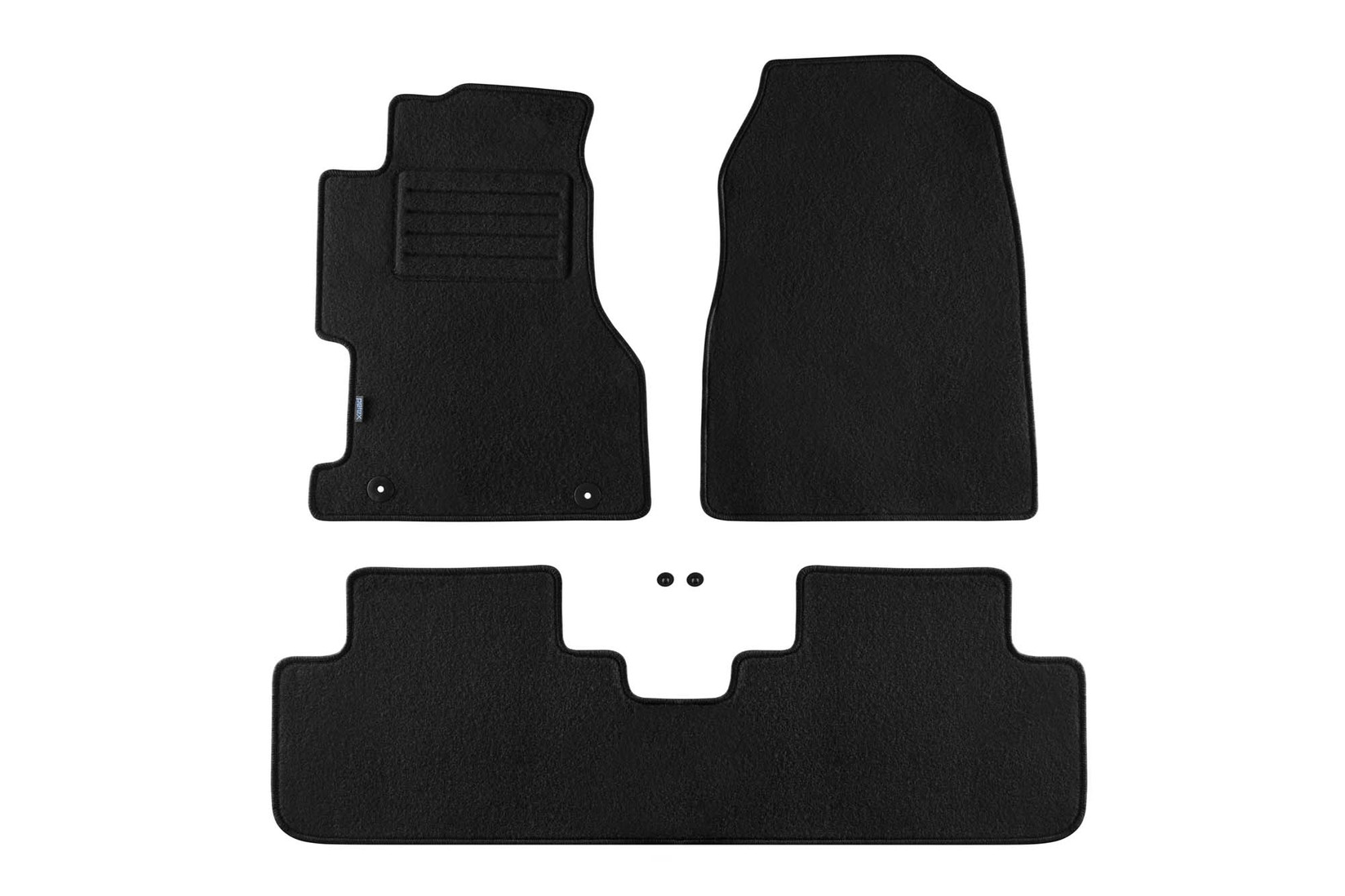 PETEX Платнени патосници за Honda Civic 3 врати 07/2001-07/2007 3 делови црни (B012U) Rex материјал