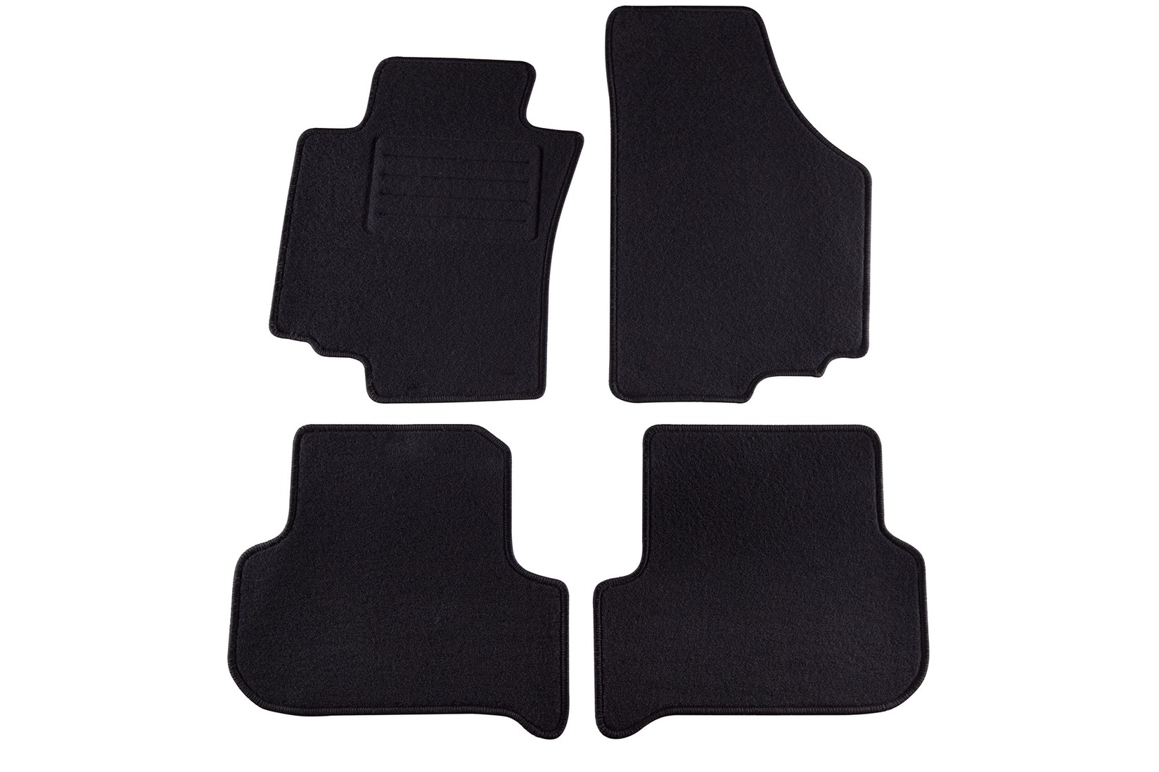 PETEX Платнени патосници за SEAT Leon 8/2005-8/2008 4 делови црни (KL01) Rex материјал